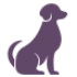 chien assis silhouette noire de chien assis